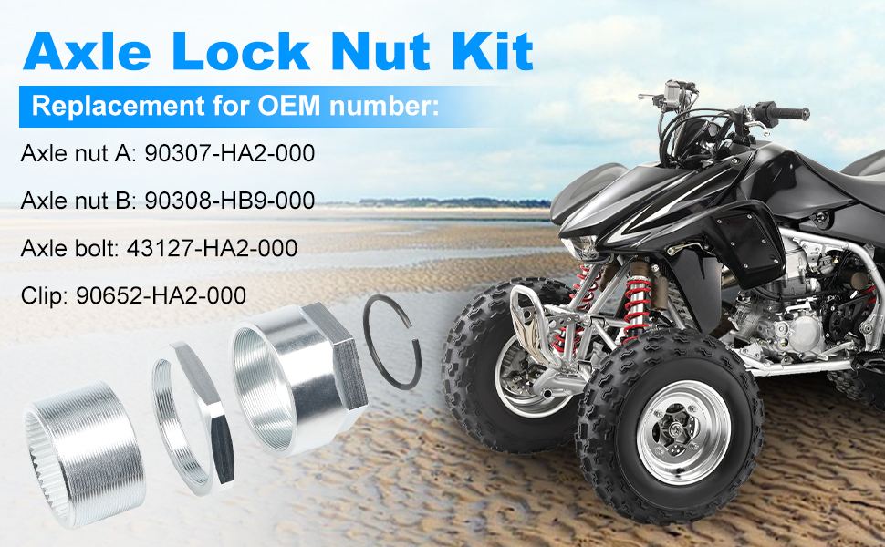 SKYJDM Axle Lock Nut Compatible with Honda ATC250R ATC350X