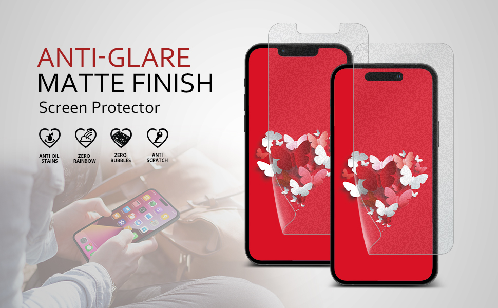 iCarez HD Anti Glare Matte Screen Protector for iPhone 14