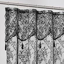Black Lace Shower Curtain