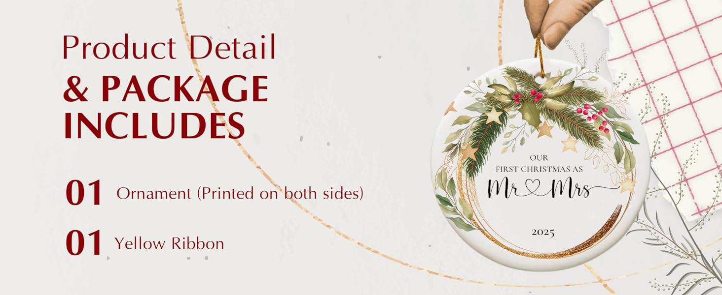 gift for married couples christmas first christmas married ornament 1st christmas ornament