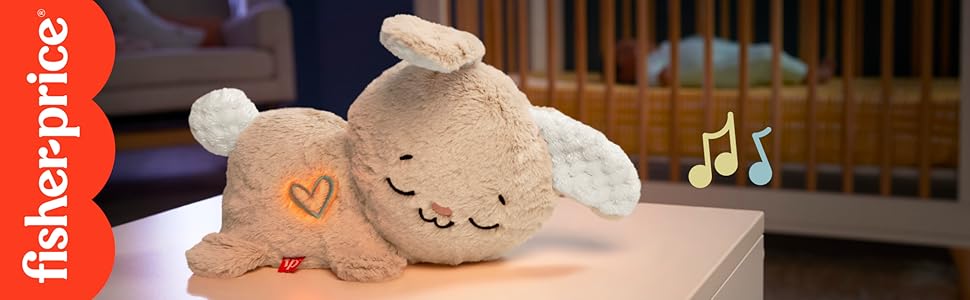 Amazon.com : Fisher-Price Baby Sound Machine Soothe & Settle Bunny Portable Plush Toy with Music, Lights & Motion for Newborns : Baby