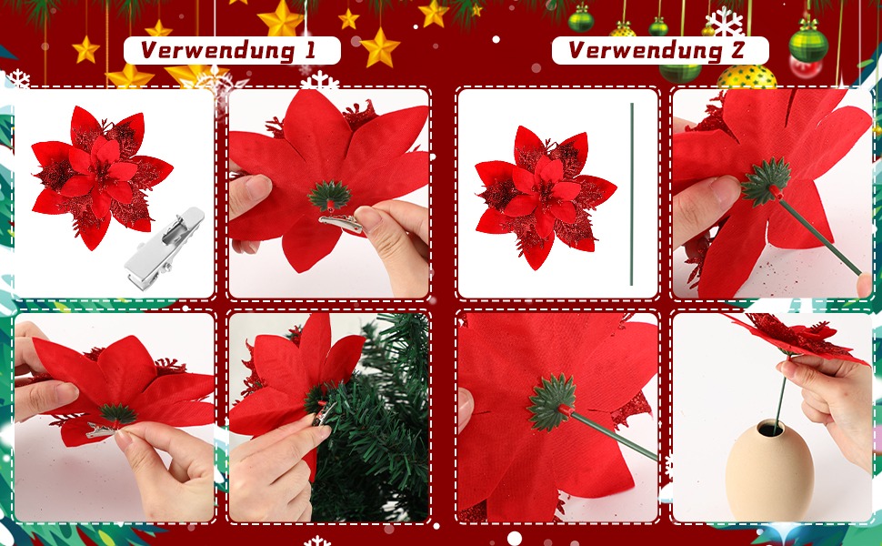 Christmas Poinsettia Flowers