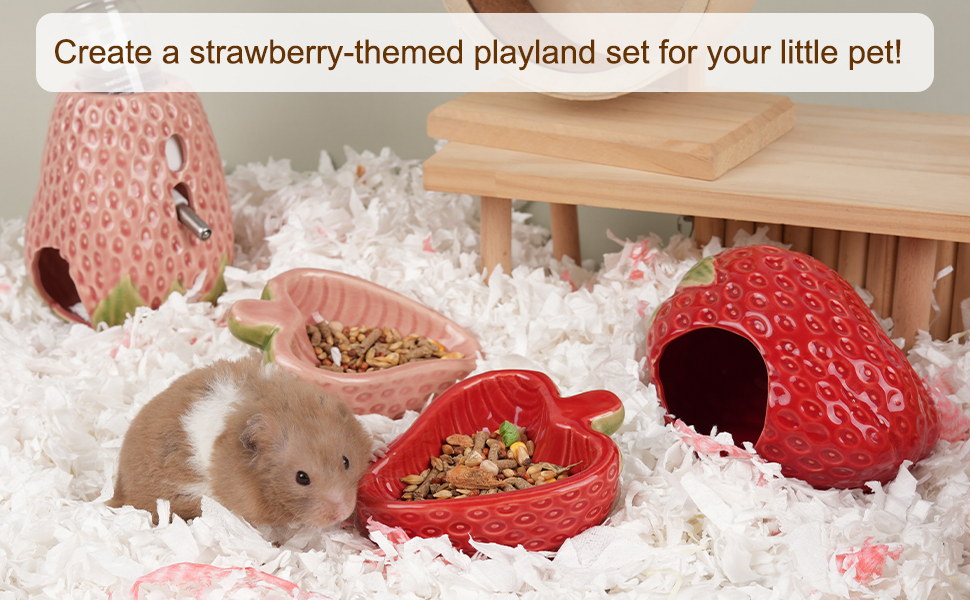 Ceramic hamster food bowl