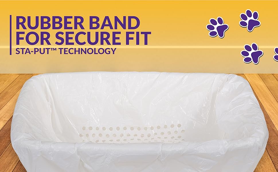 BETAPET Sifting Litter Box Liners 30Count Elastic Cat Pan