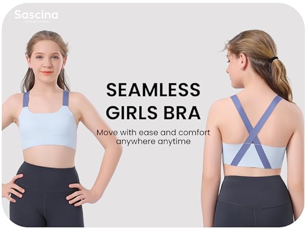 Amazon.com: Sascina Sports Bra for Girls 10-12 Seamless Teen