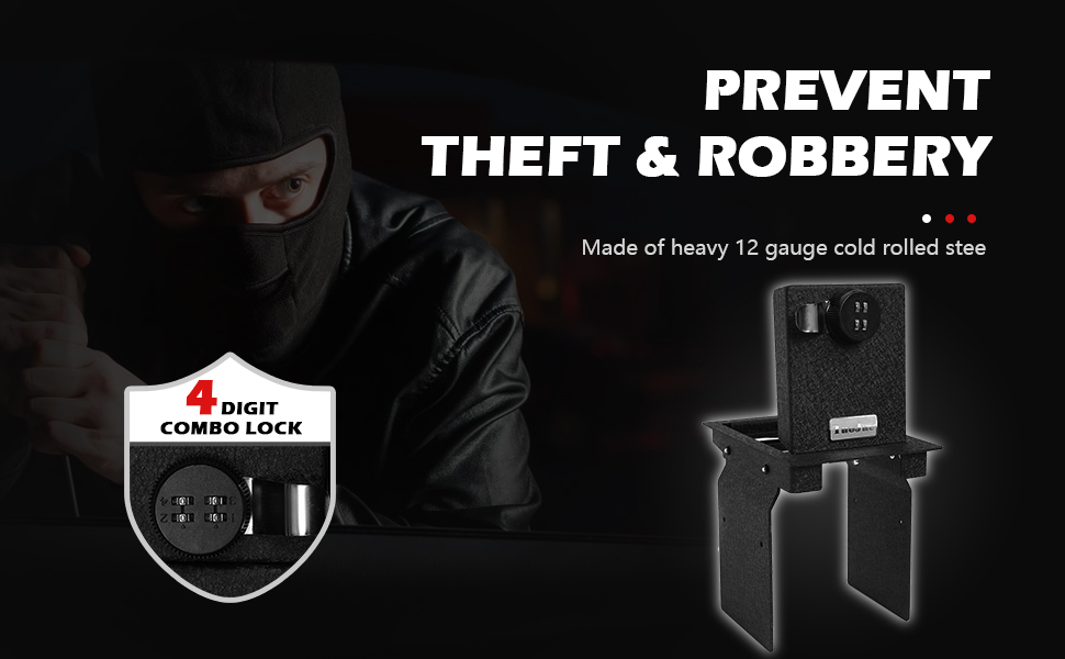 TUOJUE Center Console Safe Gun Safe Box Storage Compatible