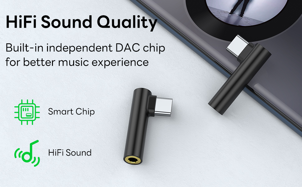 Type C to 3.5mm Audio Adapter USB C to Headphone Adapter (2 Total) Audio Jack to USB
