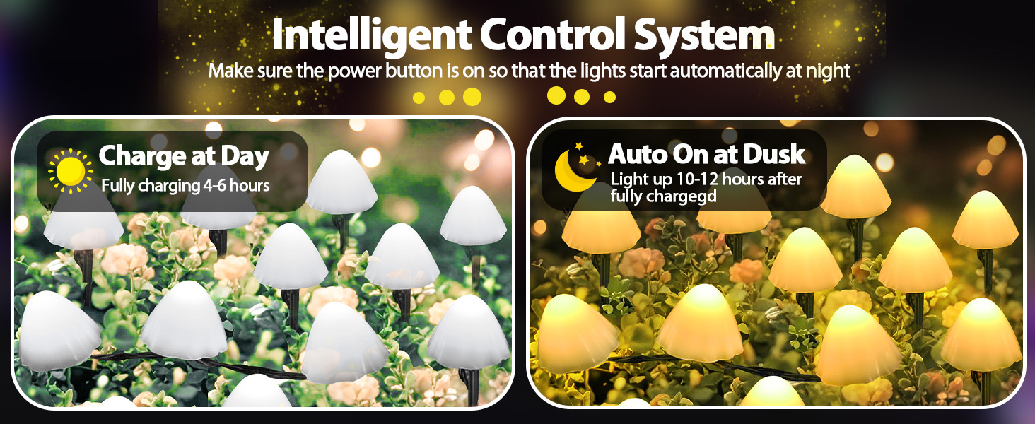 mushroom solar lights