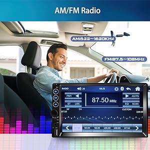 Amazon.com: Double Din Car Stereo with Bluetooth,7 Inch