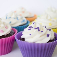 cupcakes in silicone baking cups