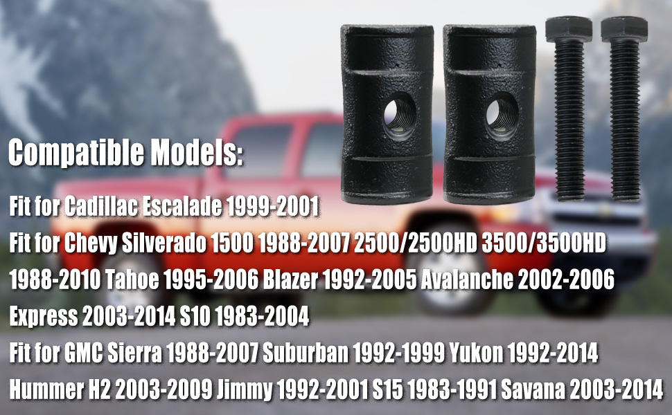 Torsion Bar Key Adjustment Block Nuts with Bolts Replace 11561233 15530026 Fit for