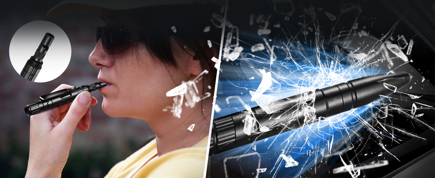 whistle and glass breaker