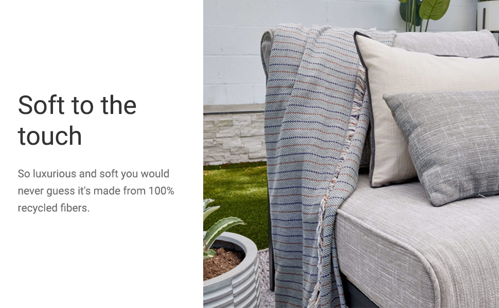 So luxurious and soft you would never guess it's made from 100% recycled fibers.