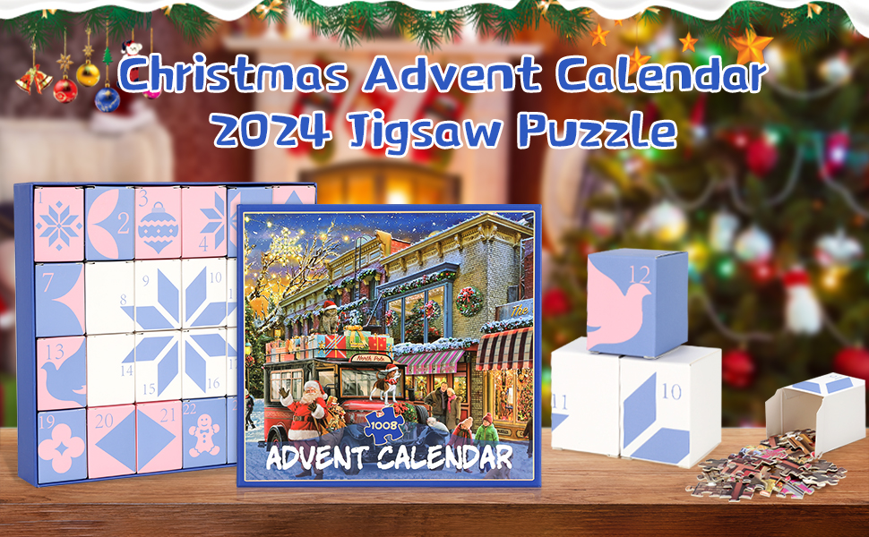 Advent Calendar Jigsaw Puzzle for Adult Kids Gift 24 Days Christmas Countdown Calendars