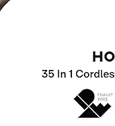 en texto negro que dice «HO 35 In 1 Cordless» con un emblema minimalista de finalista del premio debajo