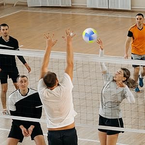 Volleyball Size 5 PU Leather Yellow Blue Soft Indoor Outdoor Volleyballs