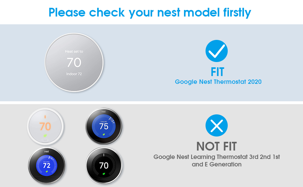 CaseBot Wall Plate Cover Compatible with Google Nest Thermostat 2020