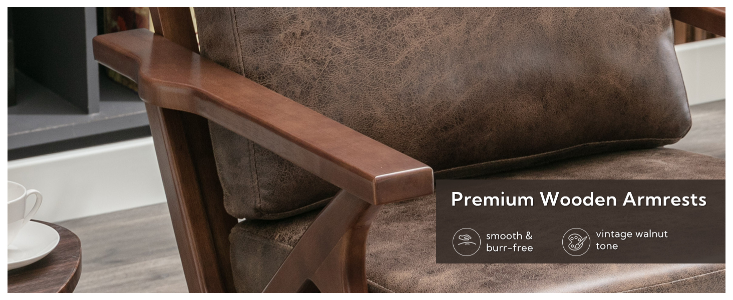 Bonzy Home Poltrona d'Accent Mid-Century Modern