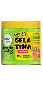 Salon Line, Gelatina Capilar Hidratante, Maracujá, #todecacho Kids, Vegana - Para Cabelos Ondulados, Cacheados e Crespos, Salon Line, 550g