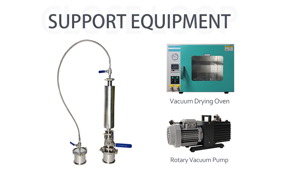 HNZXIB Closed Loop Extractor 0.25LB Stainless Steel Vacuum