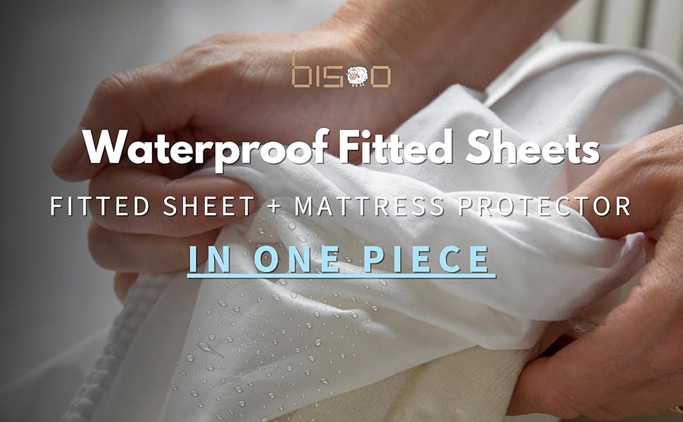 Bisoo Next to Me Crib Sheets Waterproof Set of 2 Fitted Sheet