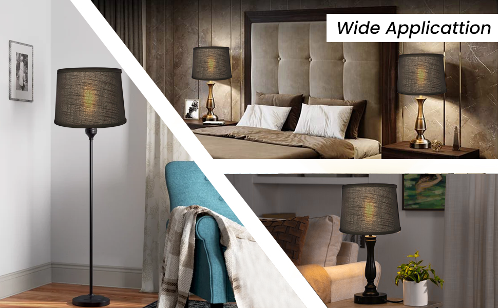 Lamp Shades Set of 2 Drum Lampshade for Table Lamp Floor