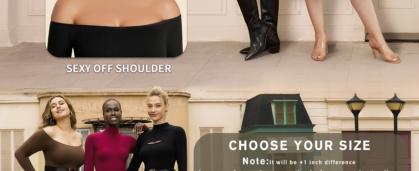 off shoulder long sleeves tops