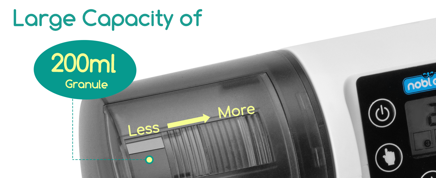 Nobleza Automatic Fish Feeder, 200ML Aquarium Auto Fish Feeder Moisture