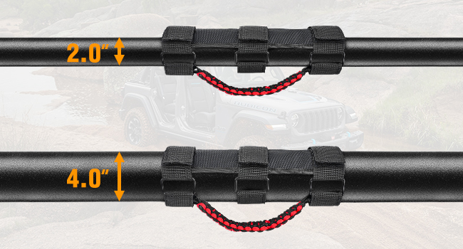 jeep grab handles fit 2-4inch roll bar handwoven handles metal buckle