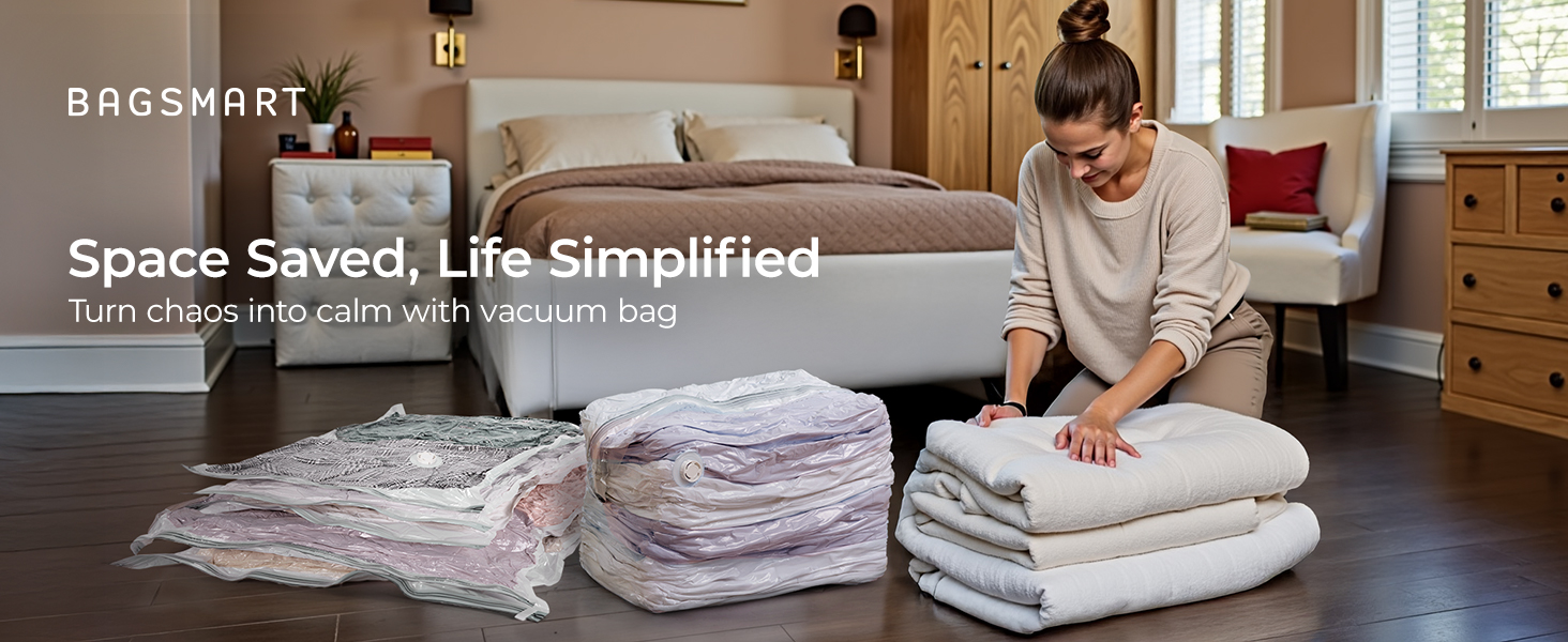 BAGSMART Vacuum Storage Bags Set
