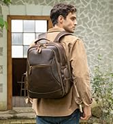 leather mens backpack