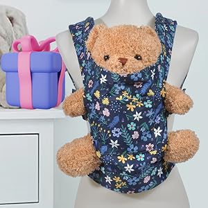 Baby Doll Carrier for Baby Girl Premiums Soft Cotton Straps and Skin-Friendly Webbing Stuffed Animal