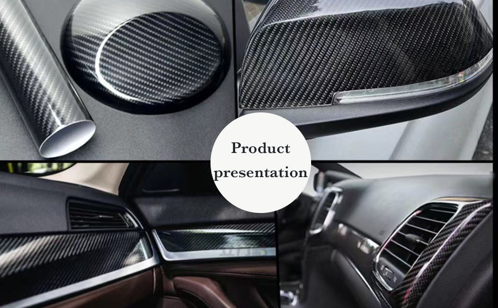 Black Carbon Fiber Vinyl Wrap