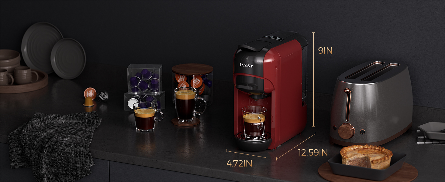 Small Espresso Machine 20 Bar Capsules Maker Compatible for