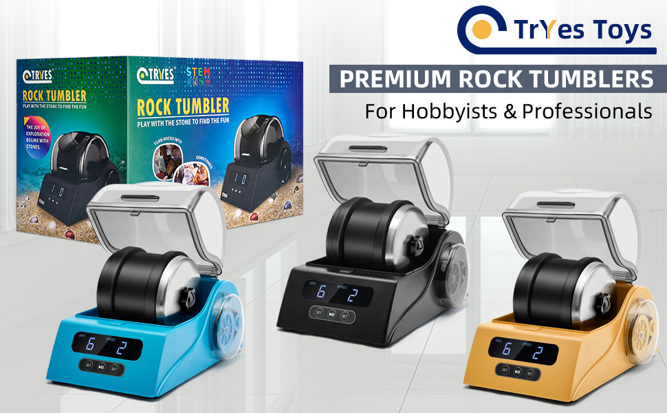 Tryes Rock Tumbler Kit Adults Rock Polisher Tumbler with