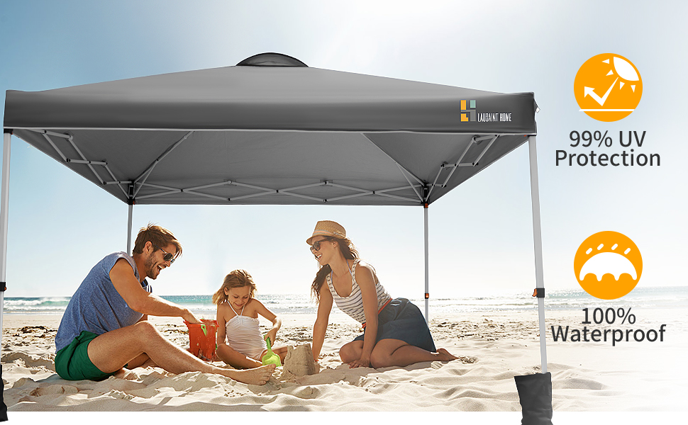 LAUSAINT HOME 6.5x6.5 Pop Up Canopy, Durable Canopy Tent