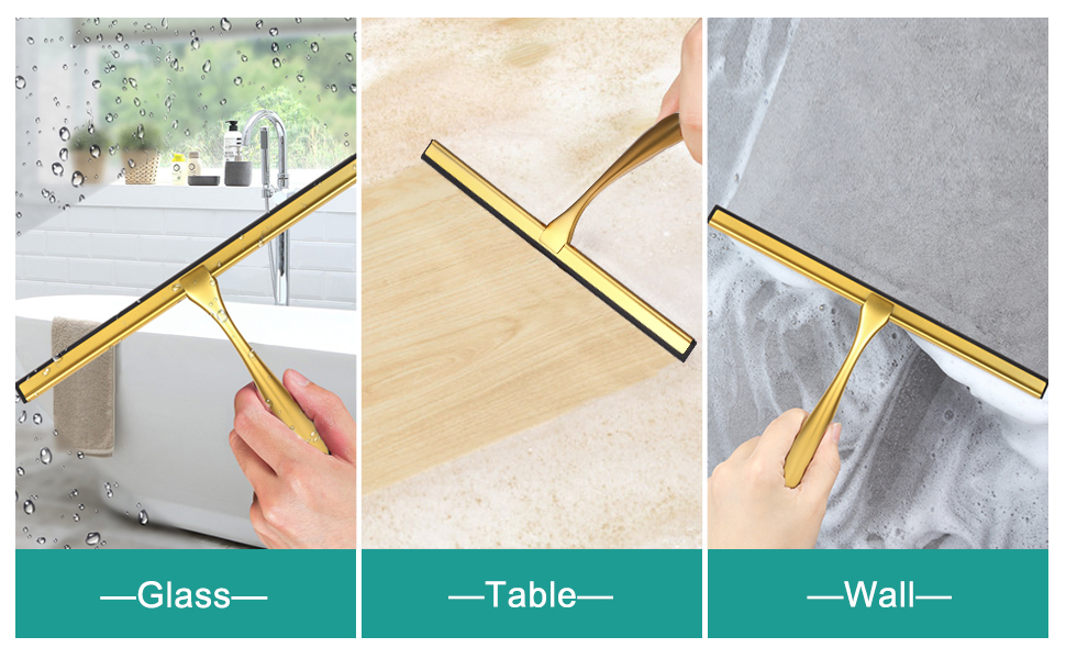 Shower Squeegee for Glass Doors,12Inch Shower Glass