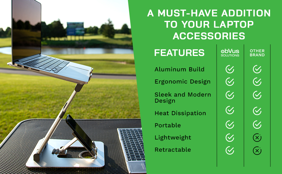 obVus Solutions minder HeightAdjustable Laptop Tower