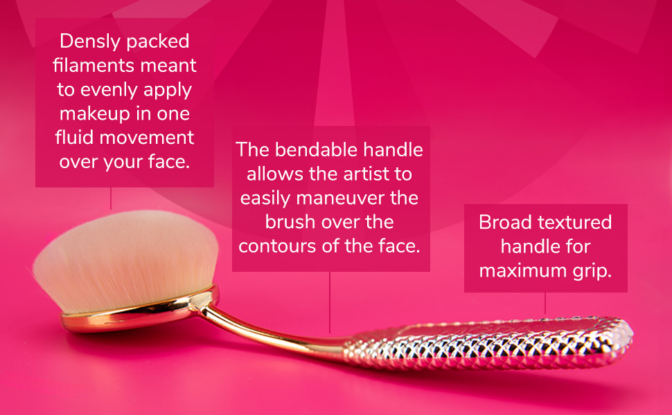 dense filaments & flexible handle offer even coverage