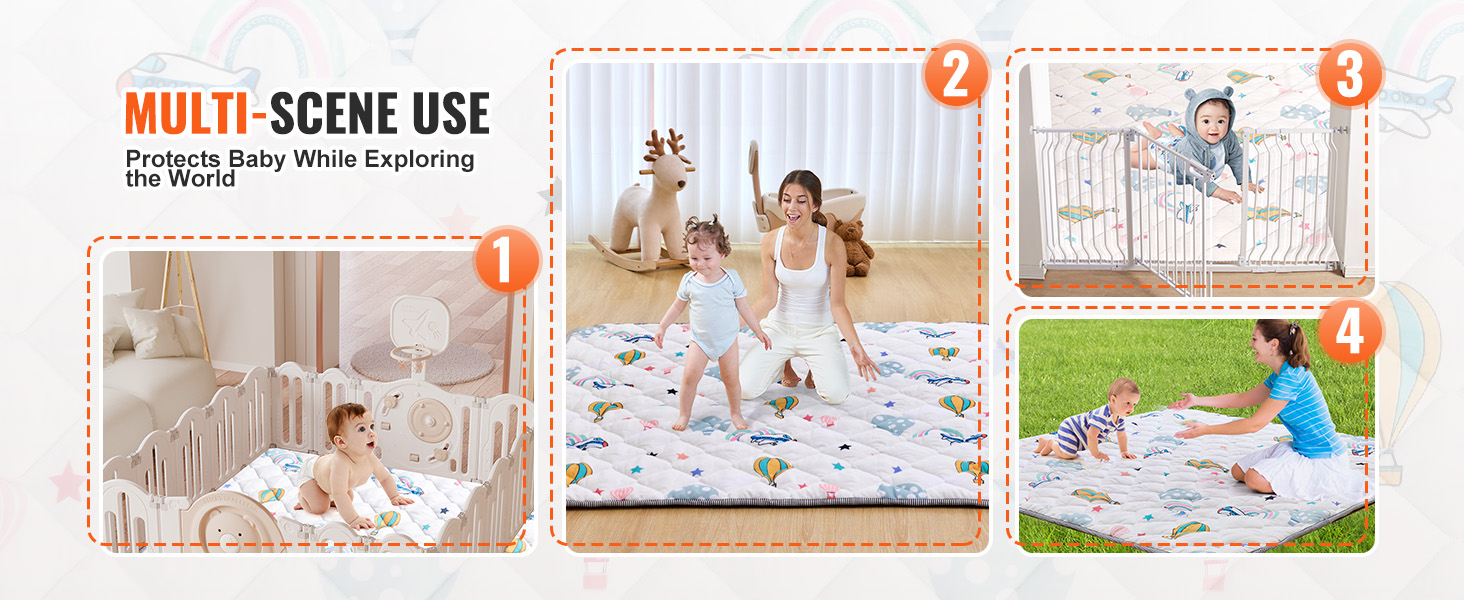 anti-slip crawling mat activity playmats