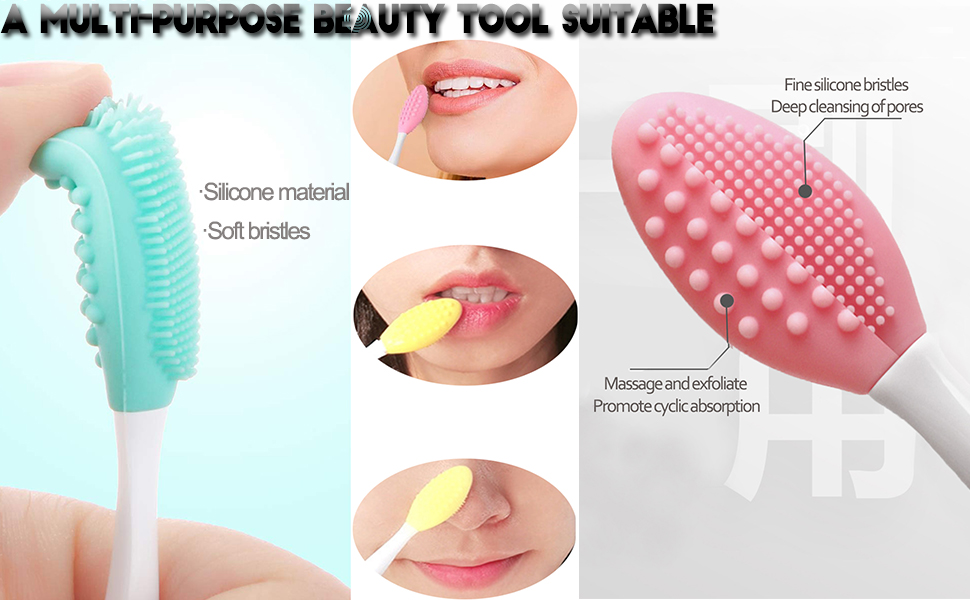 Double-Sided Silicone Exfoliating Lips Brushes