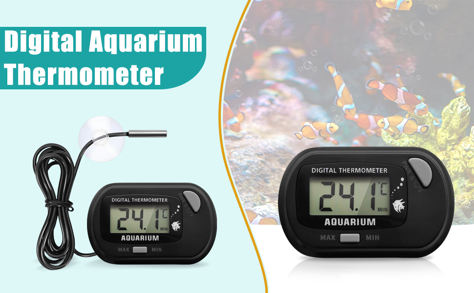 Fish Tank Digital Thermometer Aquarium Thermometer Reptile