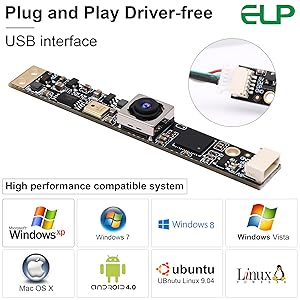 ELP 16MP Autofocus USB Camera with Microphone for Computer