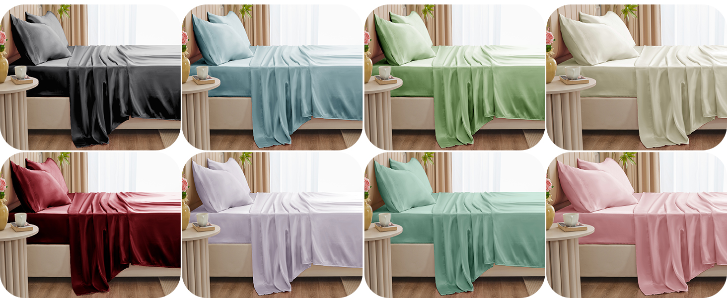 CozyLux satin sheets