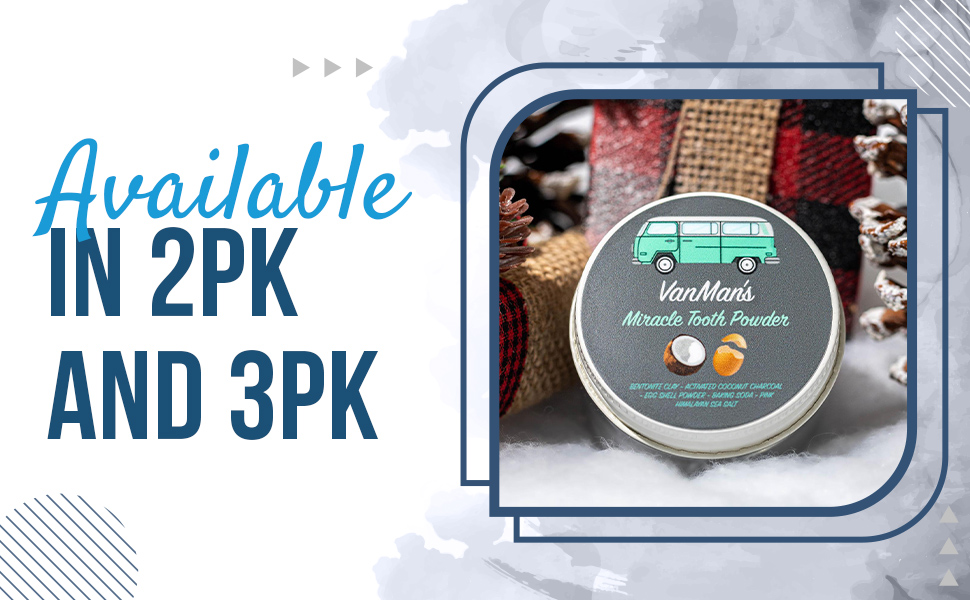 Vanman Tooth Powder with coconut and charcoal
