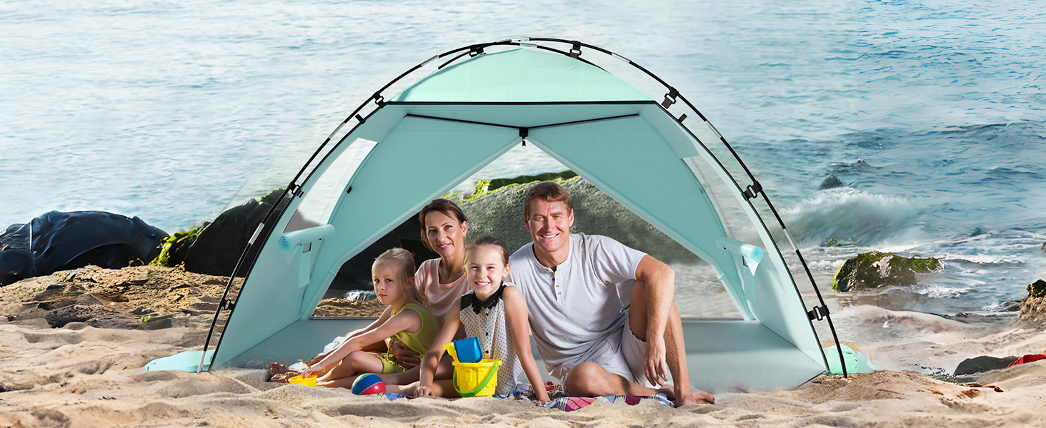 Beach Tent Sun Shelter with Canopy