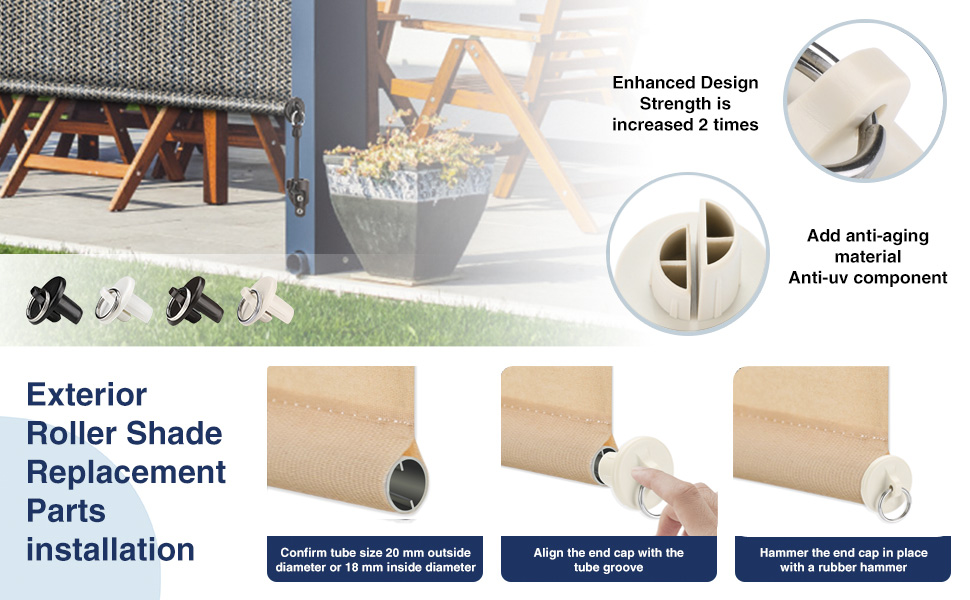Vasteo Shade Replacement Parts Bungee and Bungee Receiver