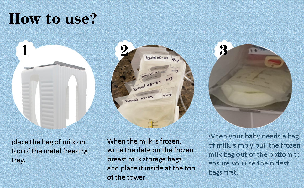 Milk Bag Storage Tower Efficiently Organize, Freeze, and