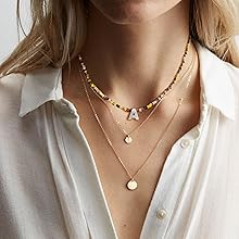 bead initial necklace