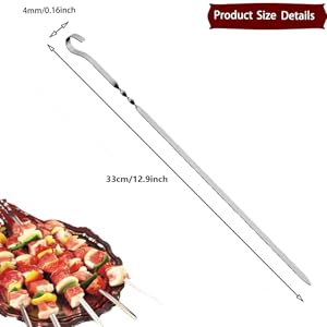 metal skewers for bbq
